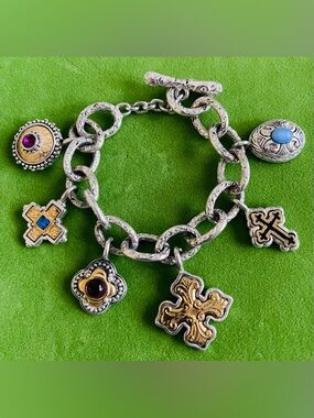 RARE Premier Designs Vintage Maltese Charm Bracelet/Necklace Jewelry Set. New
